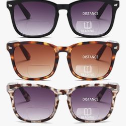 Bifocal Sunglasses For Women Classic Retro Reading Sunglasses 3 Pack UV400 Sun Readers Glasses With Metal Spring