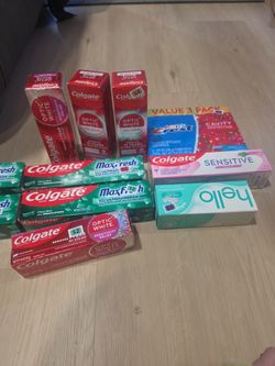 Toothpaste Bundle – Colgate, Crest, Hello