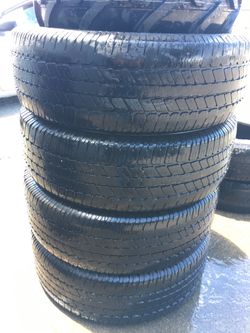 18” 4 used tires LT265/70R18 10 ply good year wrangler