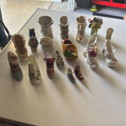 Porcelain Antique Shoe Collection