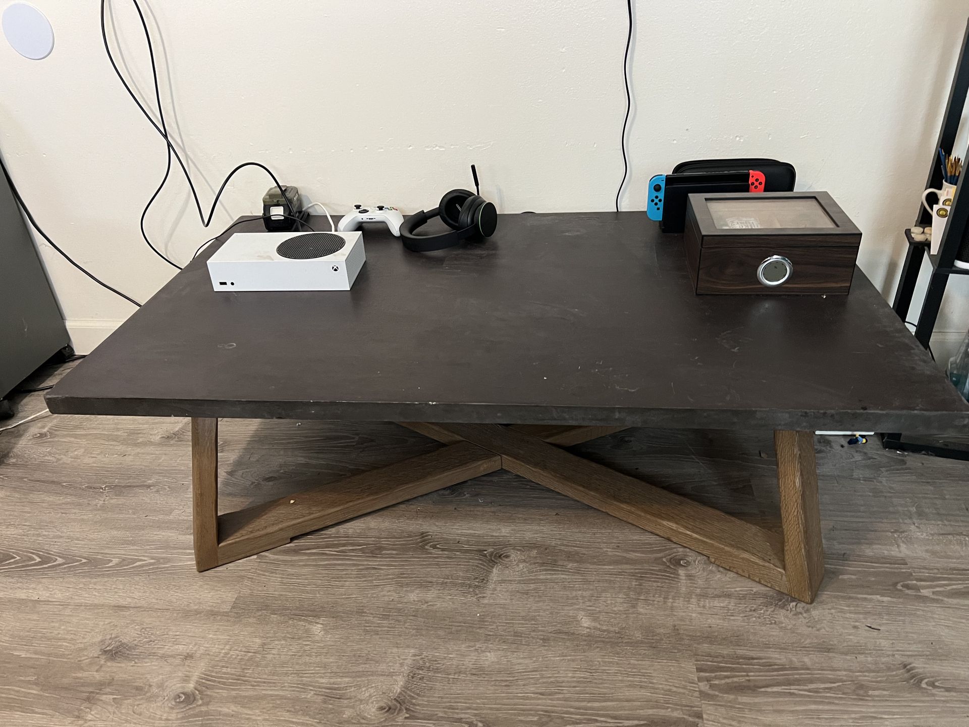 Brown stone coffee table