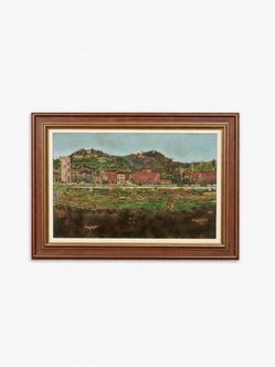 "The Arno at Florence" - Signed Italian Landscape w/ Botanical Countryside & River Life by Mary Plaisted, c.1949 - Delivery Available