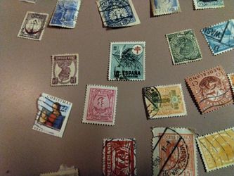 P vintage stamps