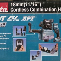 Makita XRH12ZW 18V LXT Lithium-Ion Brushless Cordless 11/16" SDS-PLUS AVT Rotary Hammer, w/ HEPA Dust Extractor, AWS Capable, Tool Only