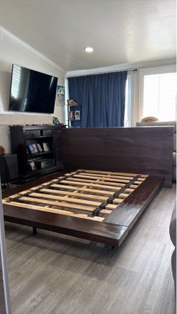 Walnut Queen bed frame