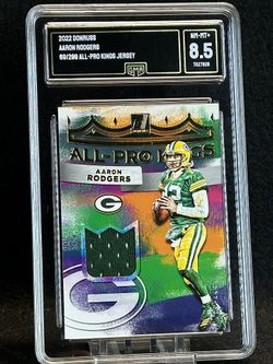 2022 Donruss 🔥 Aaron Rodgers 🔥 All-Pro Kings Jersey 69/299 GMA 8.5 NM-MT 💎 - Green Bay Packers / New York Jets