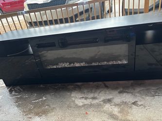 Fireplace tv stand