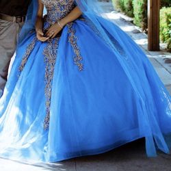 Used Royal Blue Quince Dress 