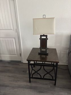 Side tables with lamp