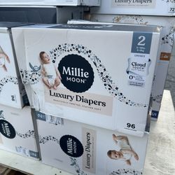 Millie Moon Luxury Disposable Diapers - Size 2 - 96ct