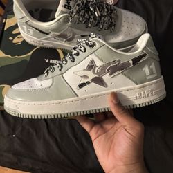 White Silver Grey Bape sta
