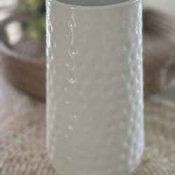 The Bouqs Co White Metal Flower Vase Hammered Look 