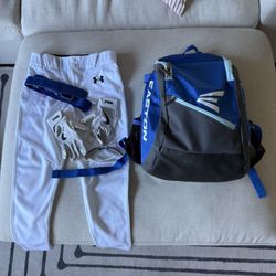 Baseball Starter Set - Bag, Pants, Belt, Gloves