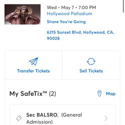 Central Cee VIP Balcony Seats x2 Tickets Los Angeles Hollywood May 7th Available. 