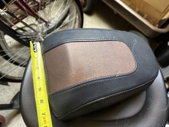 Harley Davidson 2 Tone Black/Brown Rear Passenger Seat with Bracket