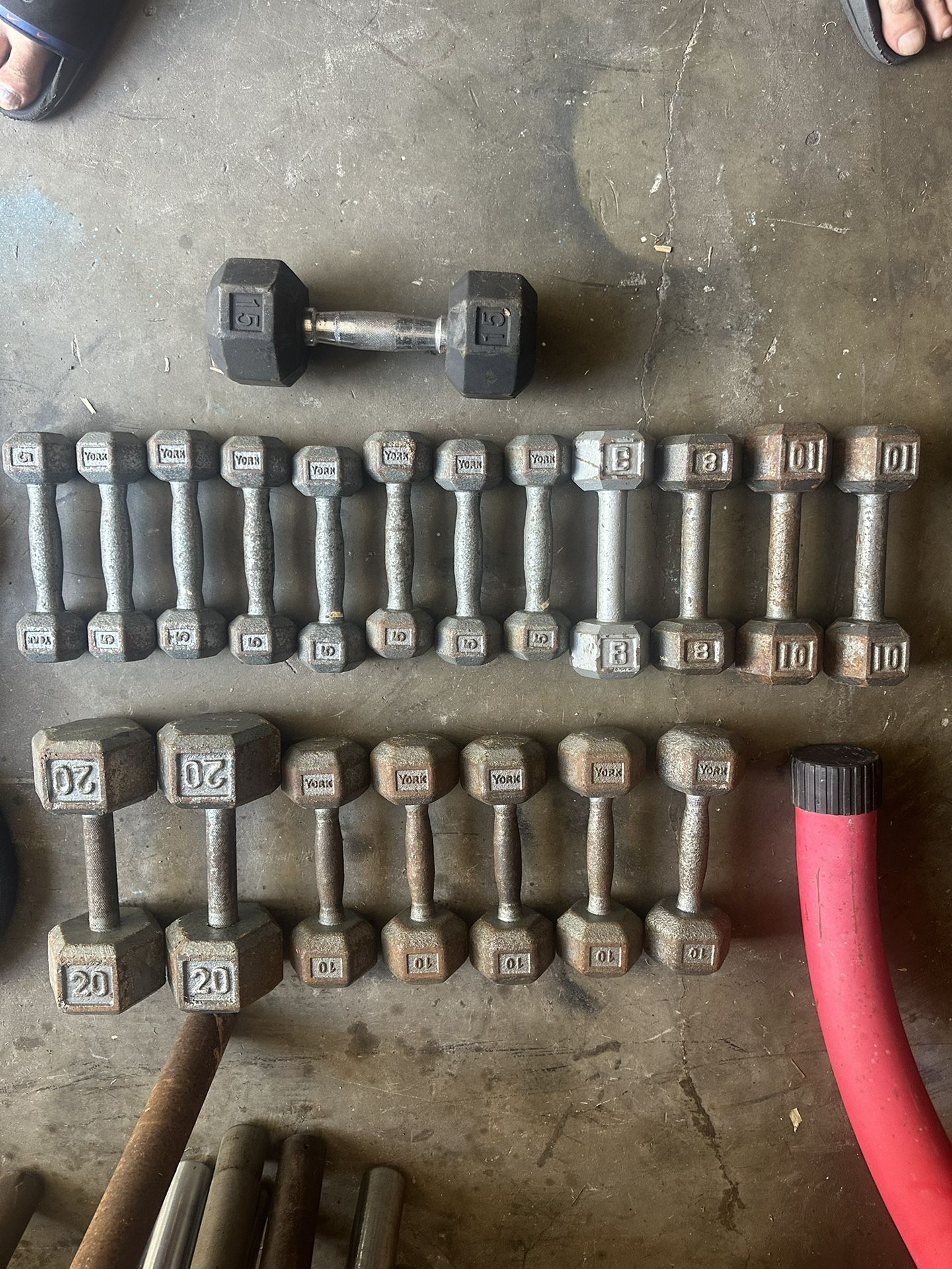 Metal Hex Dumbbell Set