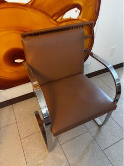 MCM Chrome and Leather Chairs