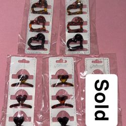 Mini Hair Clips $2 Each Pack 