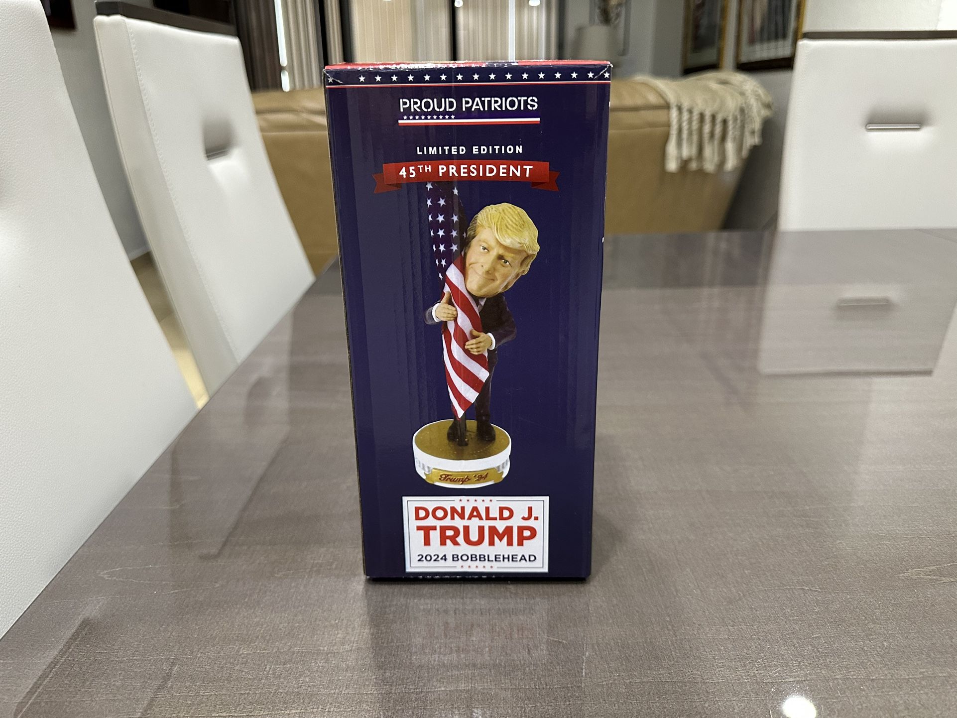 Donald Trump 2024 Bobblehead (TRUMP HUGGING THE FLAG) Limited Edition Patriots