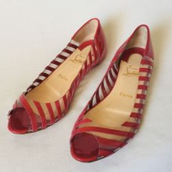 LOUBOUTIN A6 PVC Specchio PINK/clear 38 (9.75” Insole)