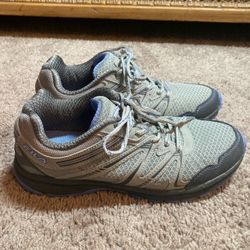 Size 10 W Fila Northampton Gray and Blue Trail Sneakers