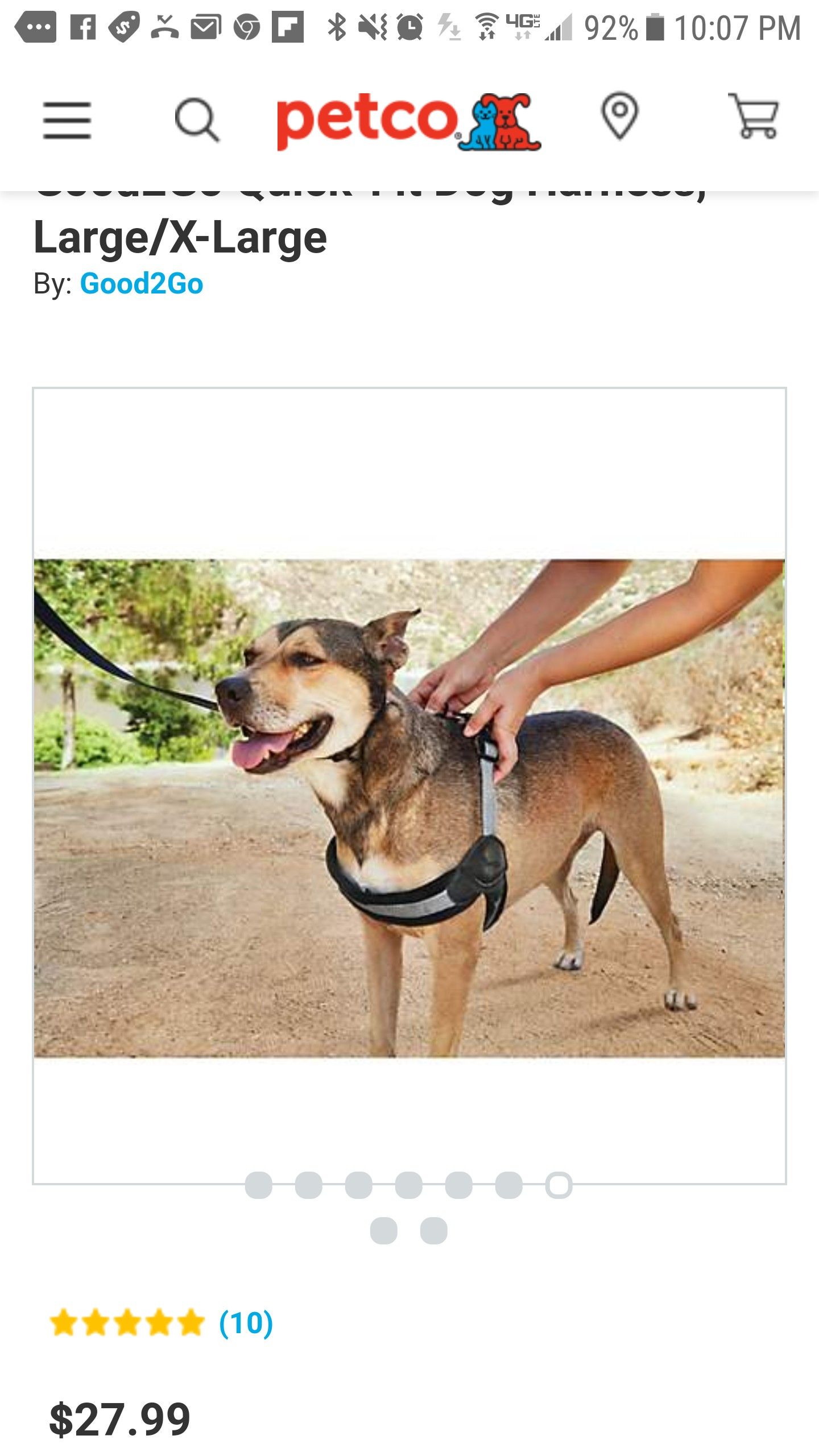 Brand New with Tags Good2Go Quick Fit Dog Harness Large X Large RETAIL 27.99