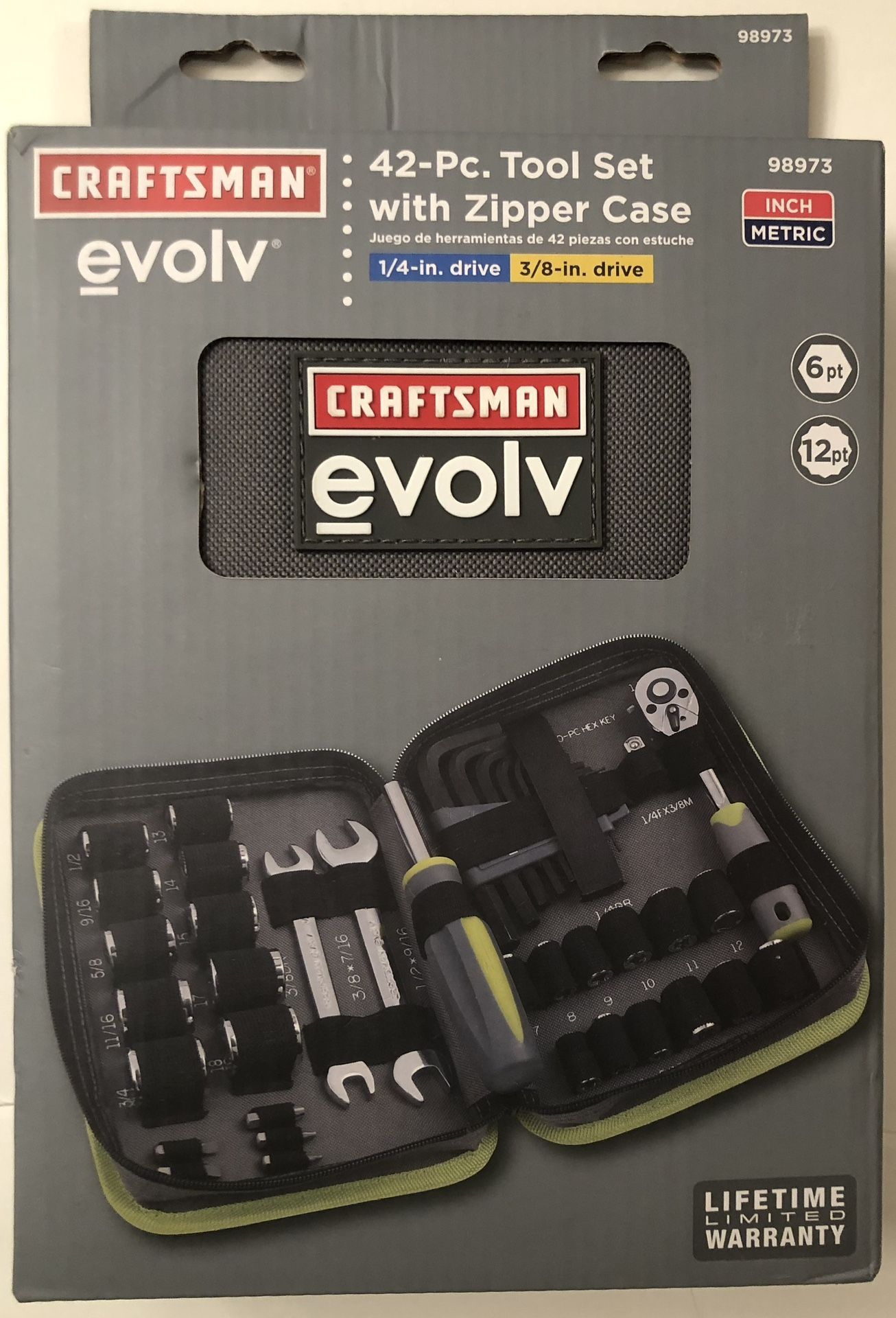 Craftsman 42 piece tool set with zipper case(new)