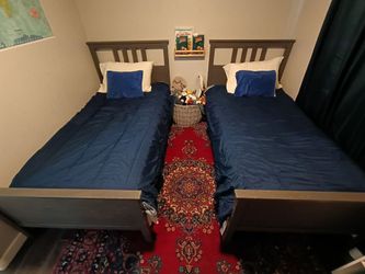 Two IKEA Hemnes Twin Bed Frames $100 for Both - No Mattresses