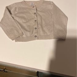 Toddler girls silver sparkle he sweater 12 months