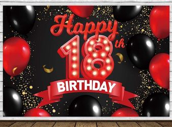 18th Birthday Backdrop New 3 Available Each $15 