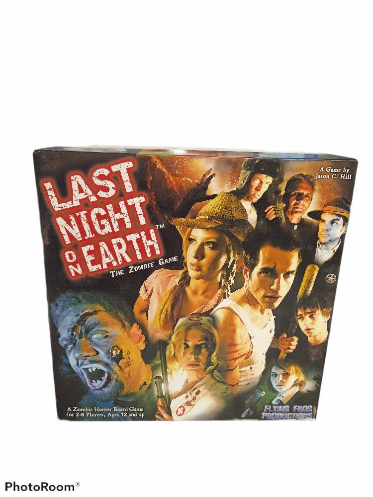 Last Night on Earth board game

Zombie game. Horror. Game 2007 Flying Frog Productions.

Brand New. Never used. Everything is sealed.