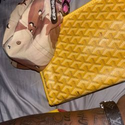 Yellow Goyrad Bag And Chrome Hearts Marty Boy Sex Records Hat 