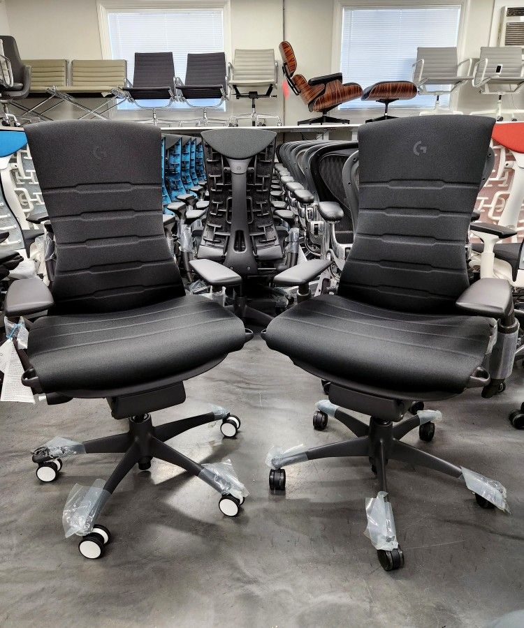 🔥BRAND NEW🔥HERMAN MILLER LOGITECH X GAMING CHAIRS 2022 CYAN/BLACK BLACK/BLACK ADJUSTABLE ARMS SEAT DEPTH REAR TILT LOCK TILT TENSION ADJUSTMENTS 