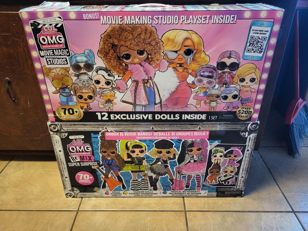 lol surprise omg dolls 70+ surprises remix and video studios