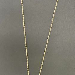 10 K Rope Chain 22 Inch Heart Locket Gold