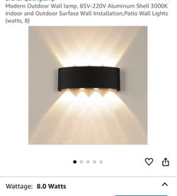 Modern Wall Lamp Indoor And Outdoor 100-265 Volts