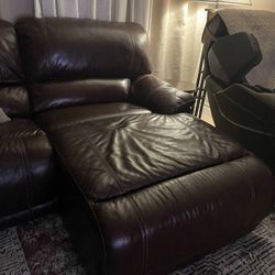 Chaise Leather Couch For Trade Of Regular End