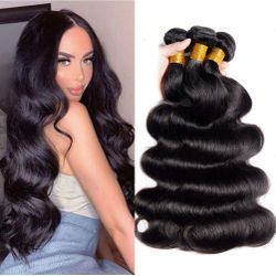 100% Human Hair 1b/ Burgundy  10 Inch Body Wave