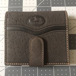 VintageNew ROI René  Leather Bifold Wallet w/ Coin Pocket  made in Italy 4”x3.5”