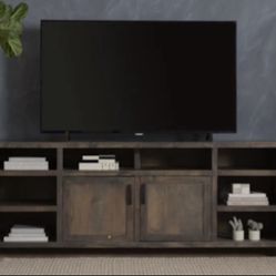 Ducar Brown 74" Rustic Wood TV Stand 