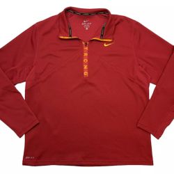 Nike Livestrong Dri Fit Men’s 1/4 Zip Training Pullover Sweatshirt, Size XL (Red) 