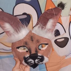 Realistic Caracal Big Cat Therian Mask High Quality
