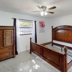 King Size Bed and Matching Armoire 