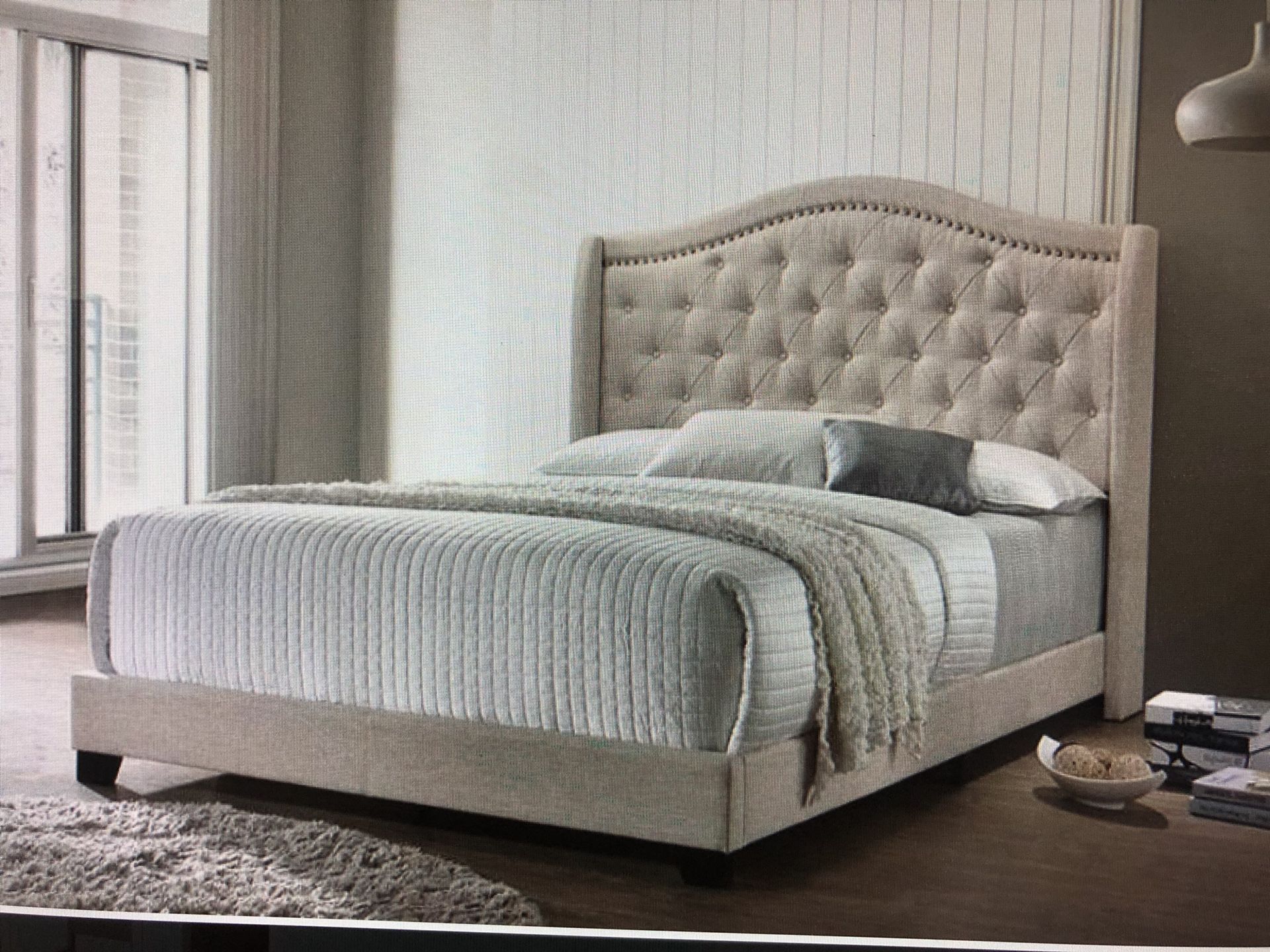 Full queen or king upholstered bed frames