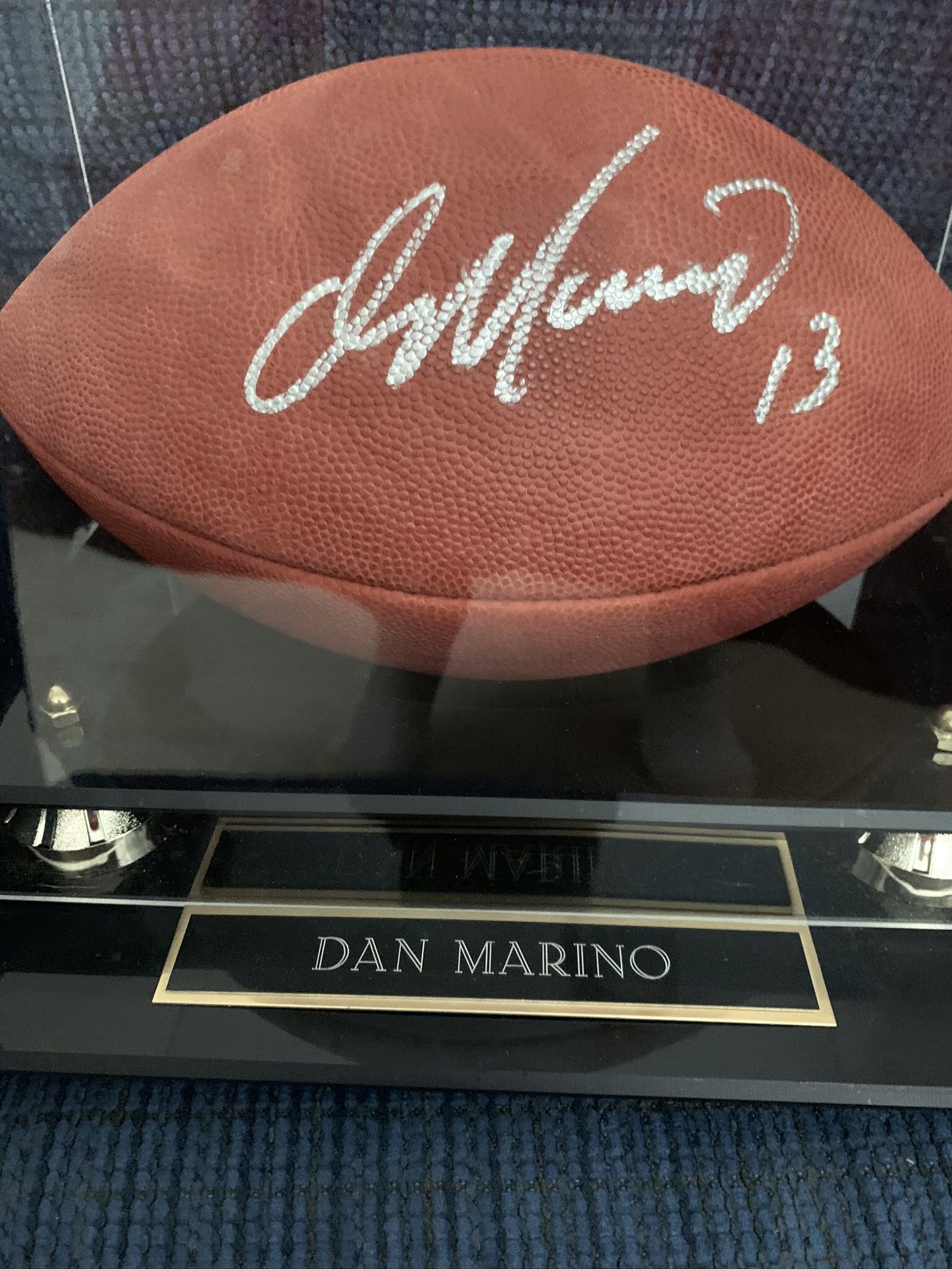 Dan Marino Autographed Football + case COA