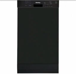 18 in. Front Control Built-in Dishwasher in Black, 51 DB