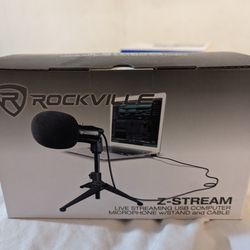 Rockville Z-STREAM USB Live Streaming Computer Youtube Zoom Podcasting Mic