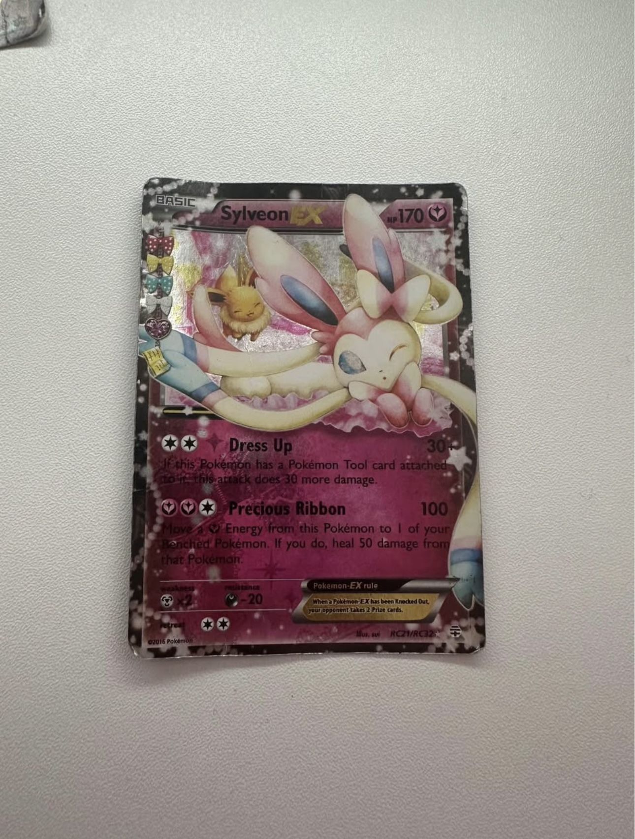 2016 Slyveon Ex Pokemon Card