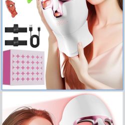 Red Light Therapy for Face- LED Light Therapy Mask Skin Care Mask,Cordless LED Face Mask face & Neck Red & Infrared Lights Masks Wavelength,USB C Rech
