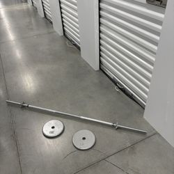 Barbell  With 2 - 10lb Plates 